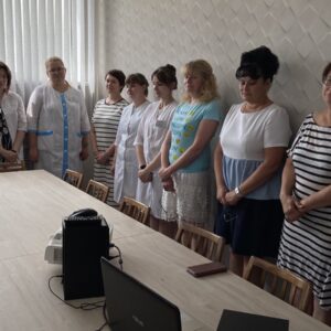 Сотрудники Сморгонского зонального ЦГЭ присоединились к Всебелорусской минуте молчания